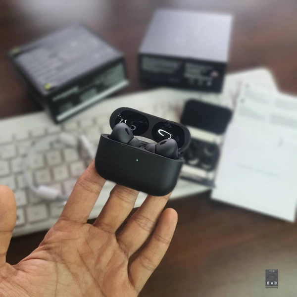 AIRPODS PRO BLACK MAAT FINISH 🖤✔️ AIRPODS PRO2 MATTE BLACK🖤 PREMIUM QUALITY ✔️ - Black