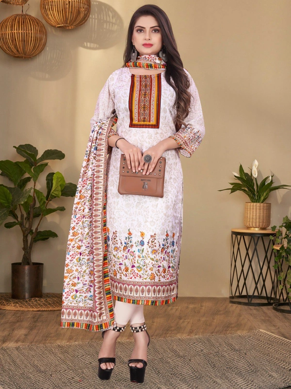 Dark Colour Digital Print Hit Kurti & Dupata ,Pant  - XL