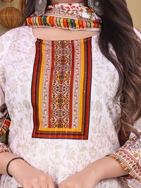 Dark Colour Digital Print Hit Kurti & Dupata ,Pant  - XL