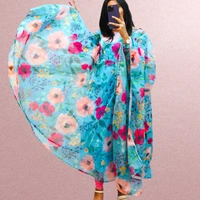 ZC-8970 DIGITAL PRINT FLOWER GOWN WITH DUPPATA AND PANT - XXL
