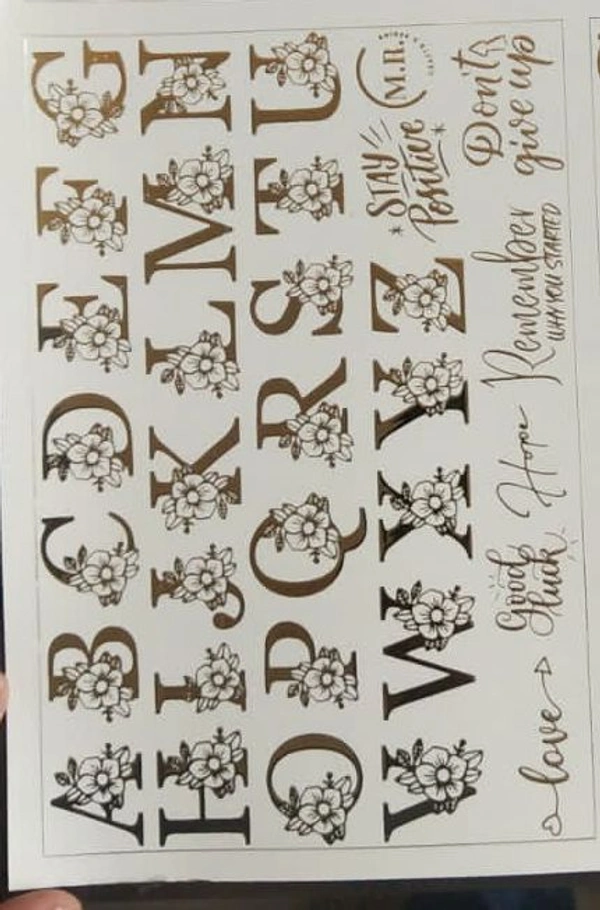 Abcd Sticker  - A4