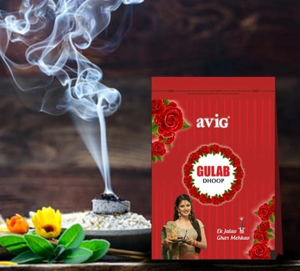 Avig Pooja Path Dhoopbatti Smooth ( Zipper 20sticks)  - Gulab