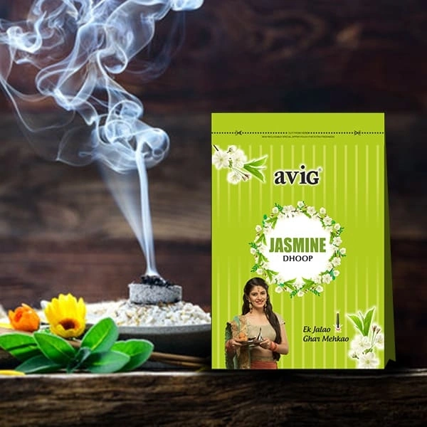 Avig Pooja Path Dhoopbatti Smooth ( Zipper 20sticks)  - Jasmine