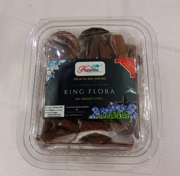 yugalika dhoop cone ( 110gm) 1 sambrani free - king flora