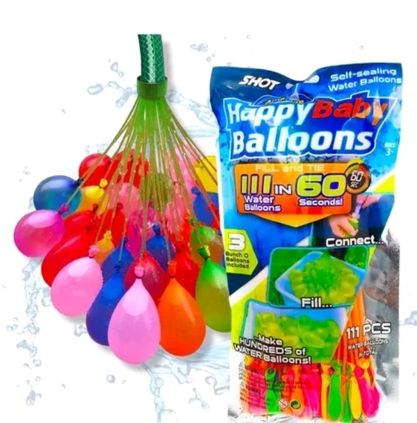 111 Pcs Pipes Ballons For Holi 