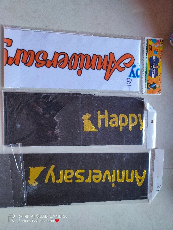Happy Anniversary Sash  - Black