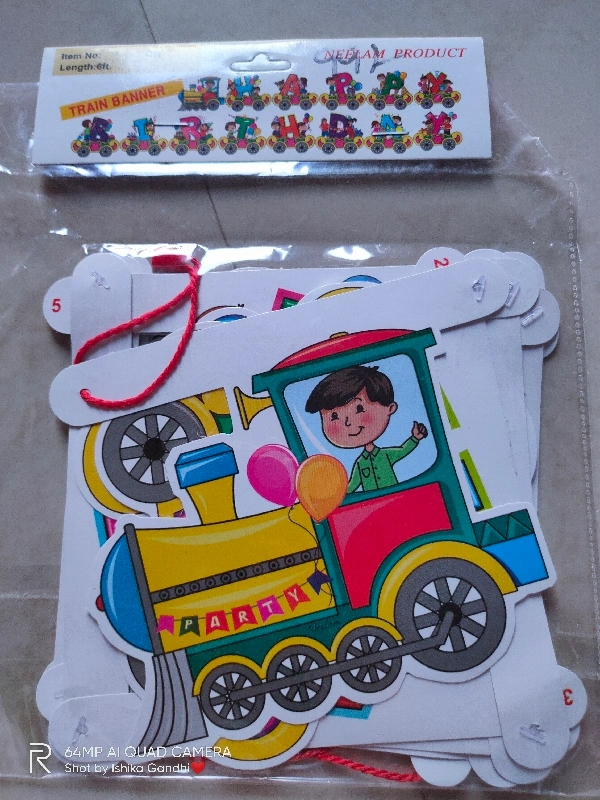 Happy Birthday Banner Train