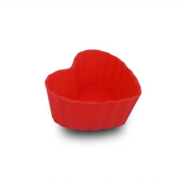 Cupcake Mould Heart Shape 6pc