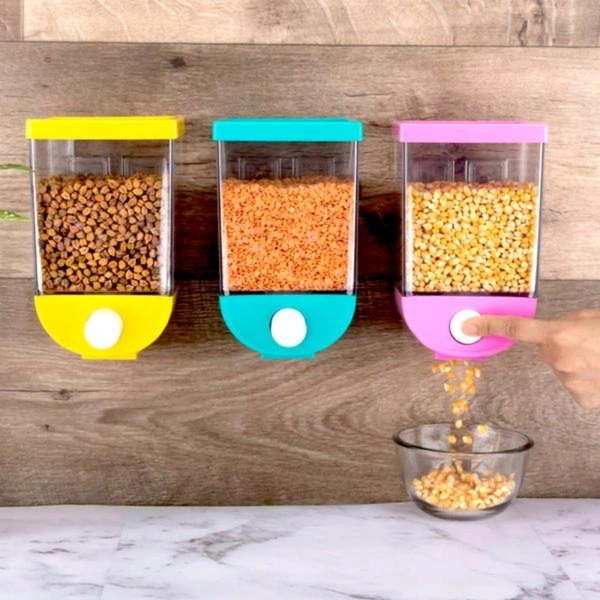 Push Button Container 1pc - Random colour, 1100ml