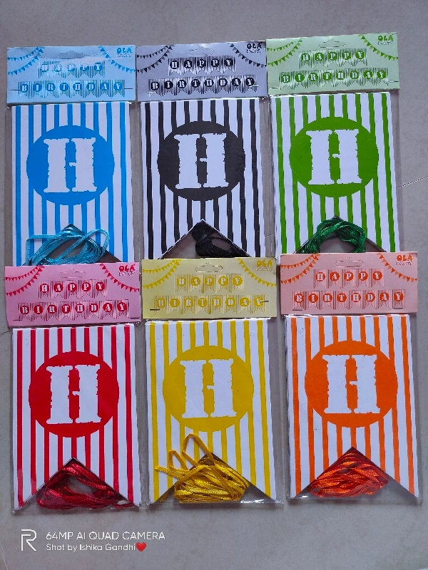 Happy Birthday Banner - Orange