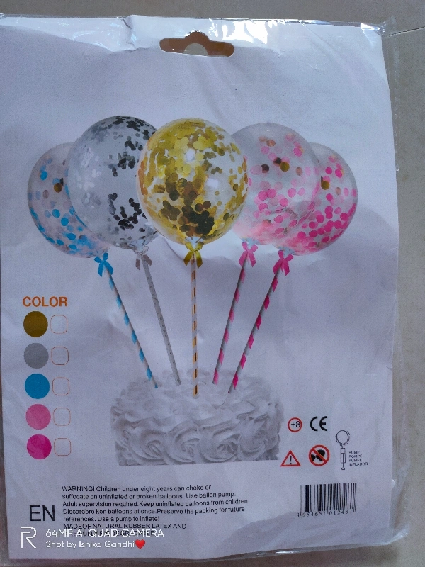 Cake Ballon Topper (Set Of 5)