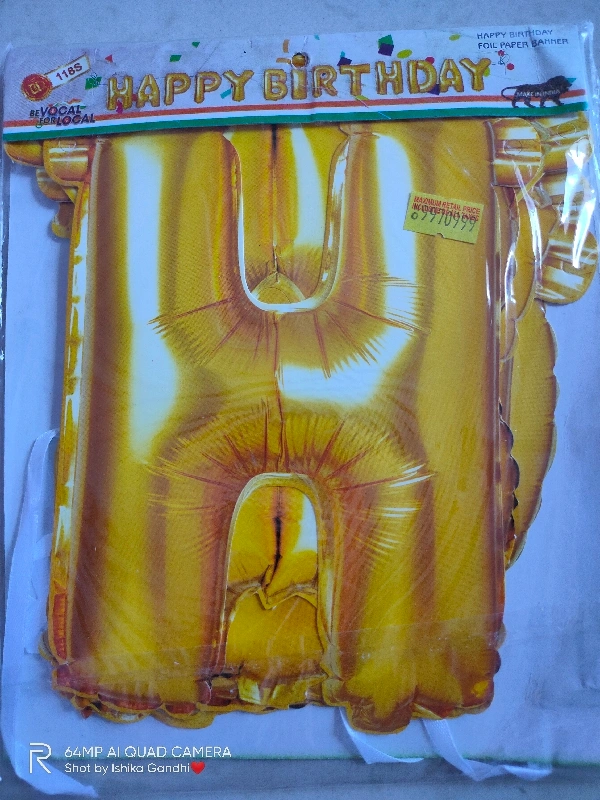 Happy Birthday Foil Paper Banner