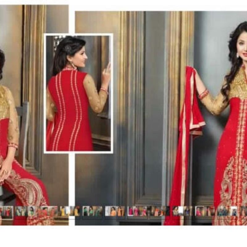 WINE GRGT INDIAN SALWAR KAMEEZ SUIT DRESS MATERIAL KUNDAN BEADS WORK LADIES  DEN | eBay
