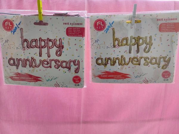 Happy Anniversary Foil Balloon  - Golden.