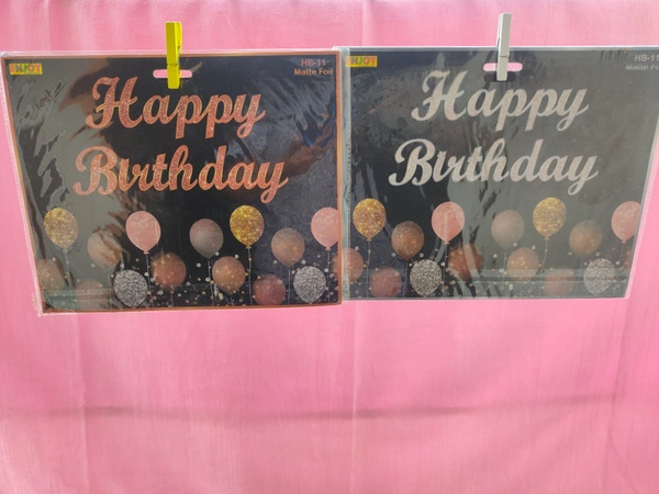 Happy Birthday Gliter Banner  - Rose Gold
