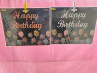Happy Birthday Gliter Banner  - Silver
