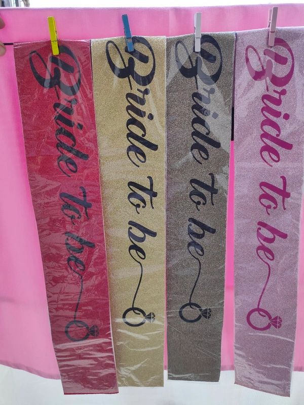 Gliter Bride To Be Sash - Black