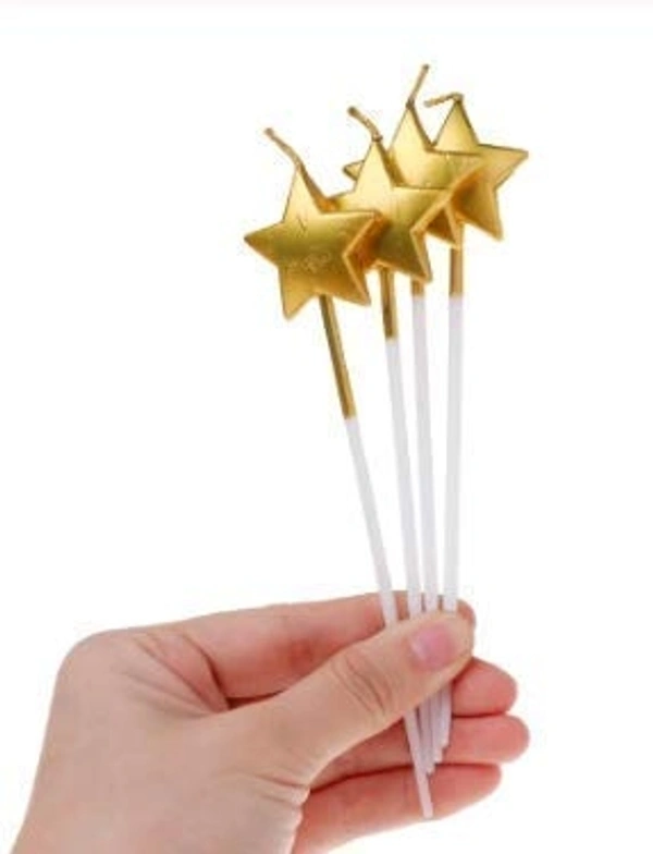 Candle Set Of 4 - Silver Star
