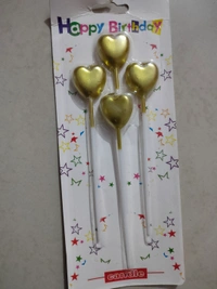 Candle Set Of 4 - Gold Heart
