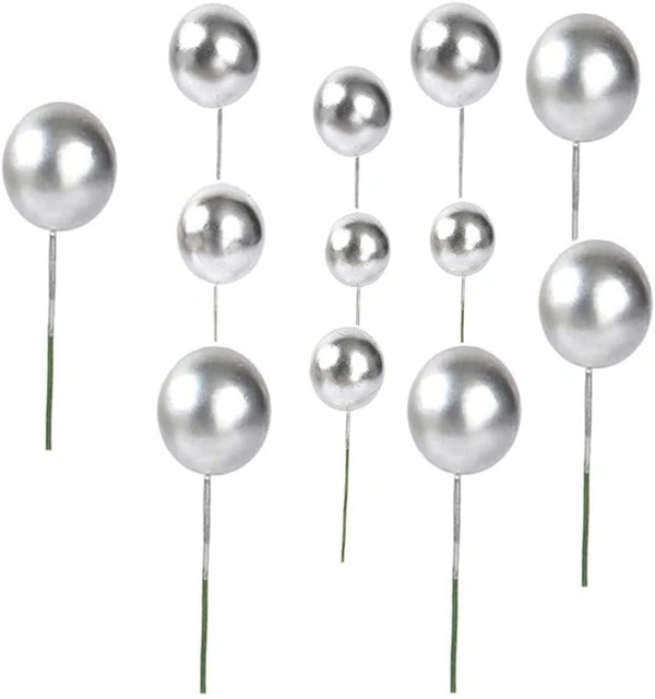 Round Silver Cake Ball For Decoration 