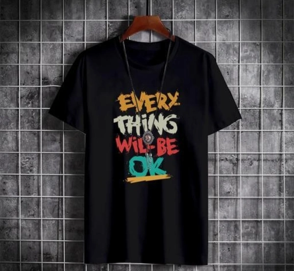 Stylish Cool T-shirt For Men  - Black, XL