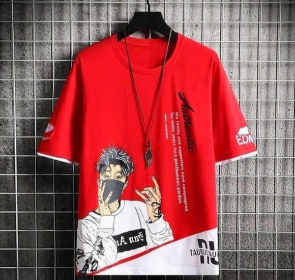 Stylish T-shirt For Men  - S, Red