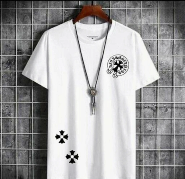 Casual T-shirt For Men  - M, White