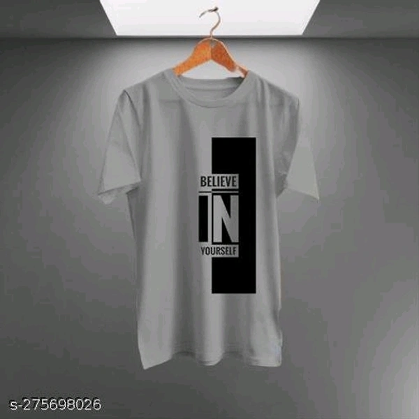 Comfortable Casual T-shirt  - S, Gray