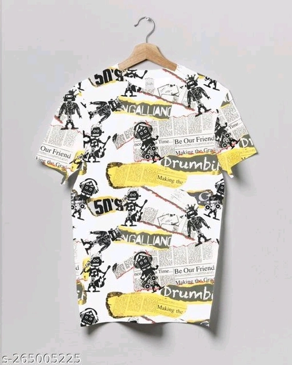 Crastic Men's Printed Round Neck T-shirt - XL