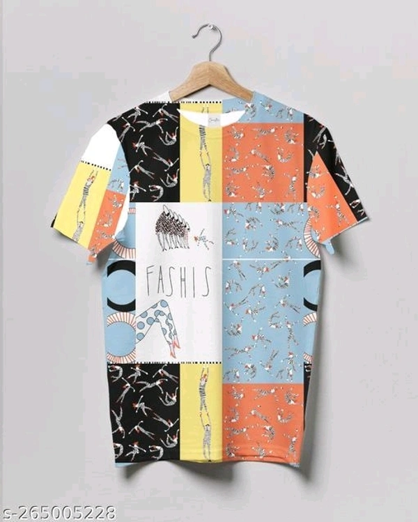 Crastic Men's Printed Round Neck T-shirt - S
