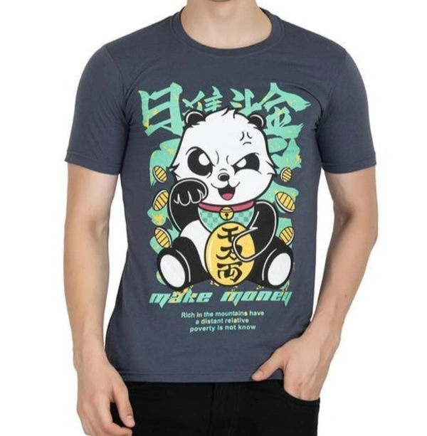 Round Neck Printed T-shirt  - XL