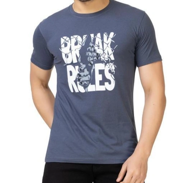 Round Neck Printed T-shirt  - XXXL