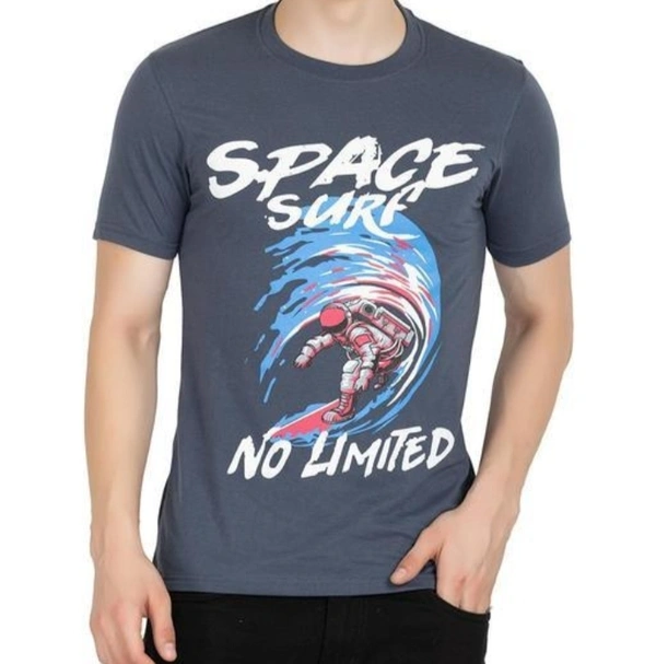 Round Neck Printed T-shirt  - XL