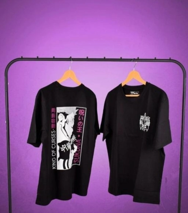 Pezoz Anime Black King Of Curses T-shirt  - S
