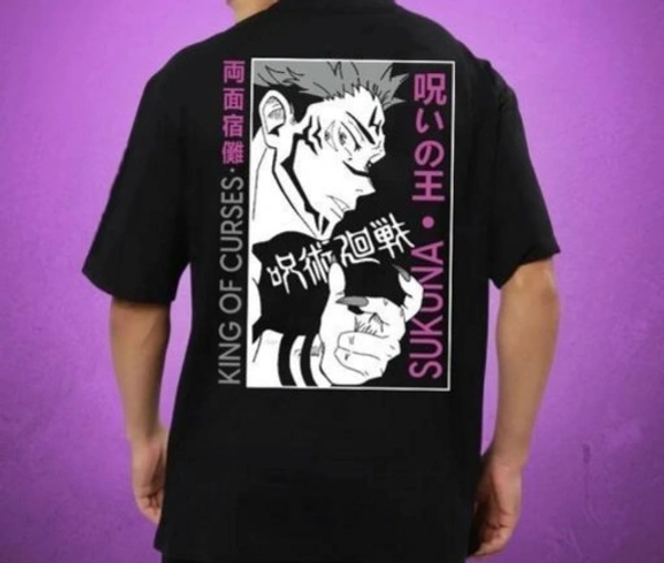 Pezoz Anime Black King Of Curses T-shirt  - L
