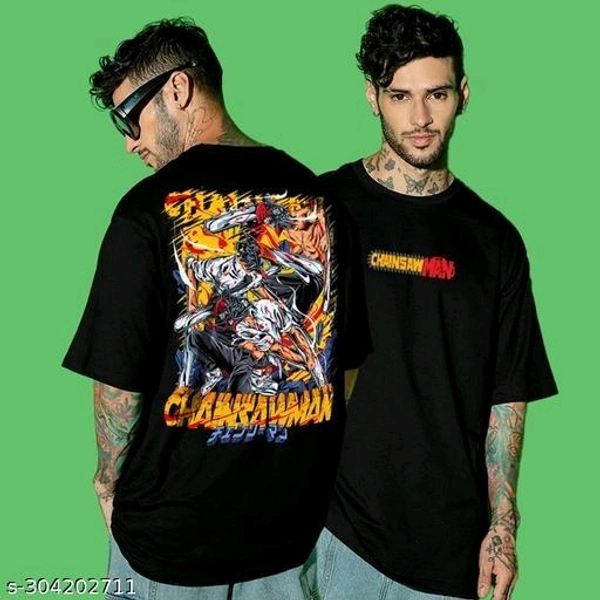 Anime Round Neck T-shirt For Men - XXL