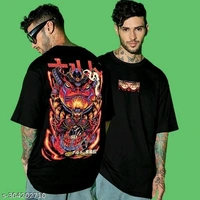 Anime Round Neck T-shirt For Men - L