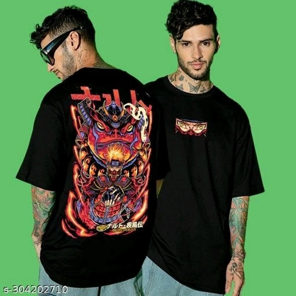 Anime Round Neck T-shirt For Men - L