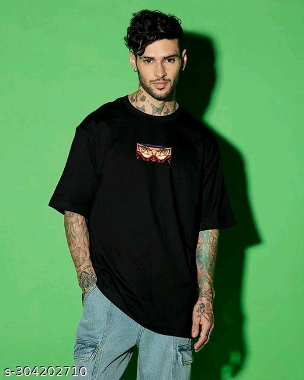 Anime Round Neck T-shirt For Men - L