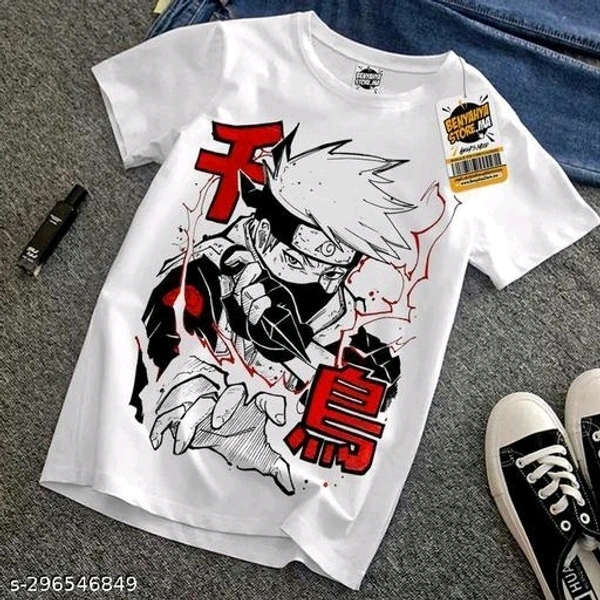 Kakashi Printed Anime T-shirt  - L