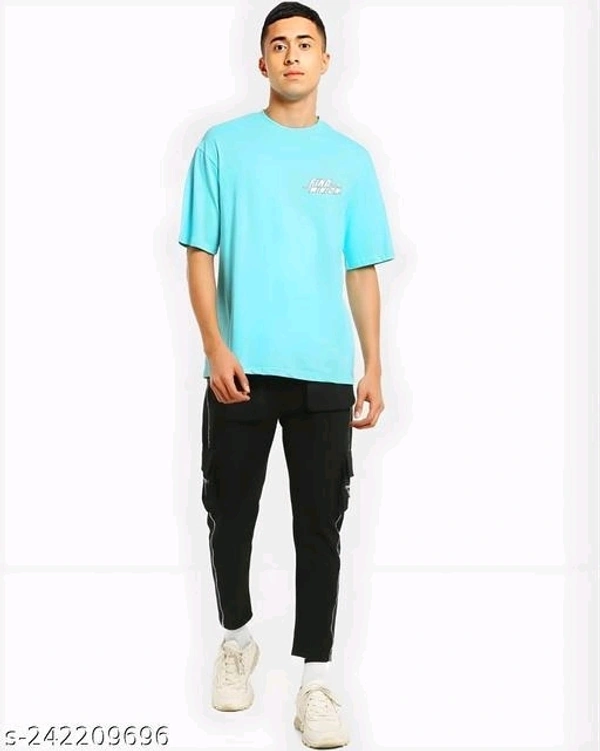 Oversized Minion T-shirt For Men  - Cyan Aqua, M