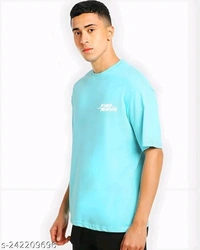 Oversized Minion T-shirt For Men  - Cyan Aqua, XXL