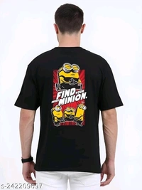 Oversized Minion T-shirt For Men  - Black, XXL