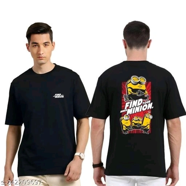 Oversized Minion T-shirt For Men  - Black, XXXL