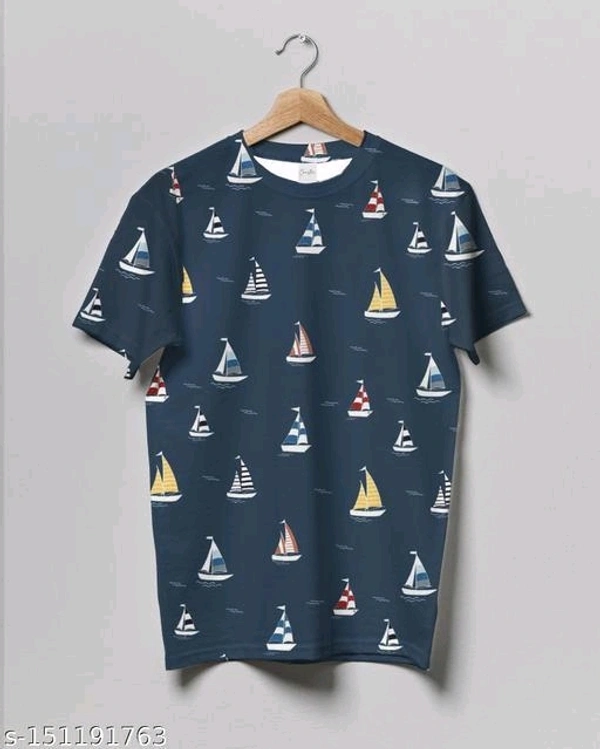 Crastic Men's Printed Round Neck T-shirt - M