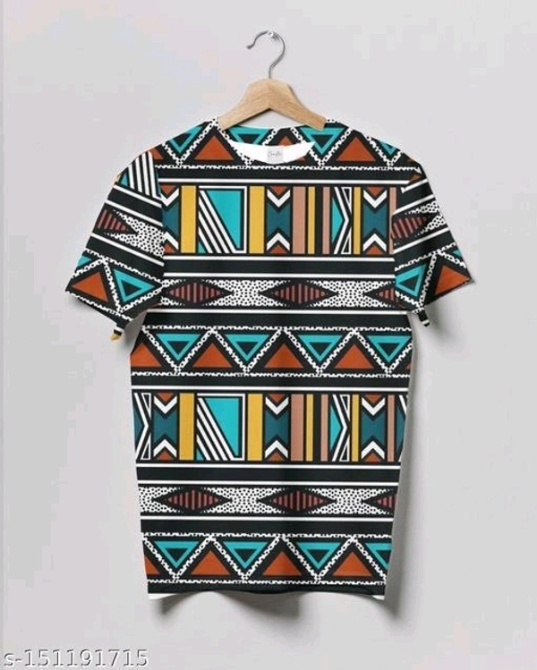 Crastic Men's Printed Round Neck T-shirt - S