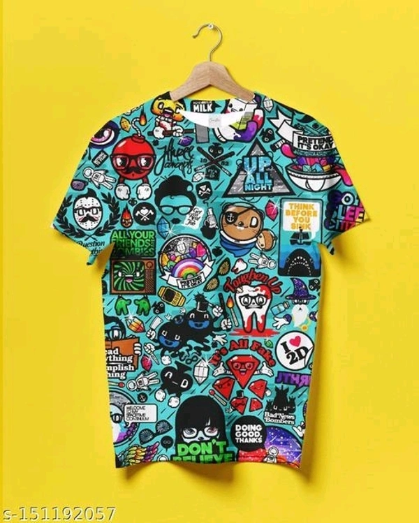 Crastic Men's Printed Round Neck T-shirt - XL