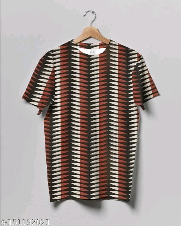 Crastic Men's Printed Round Neck T-shirt - S