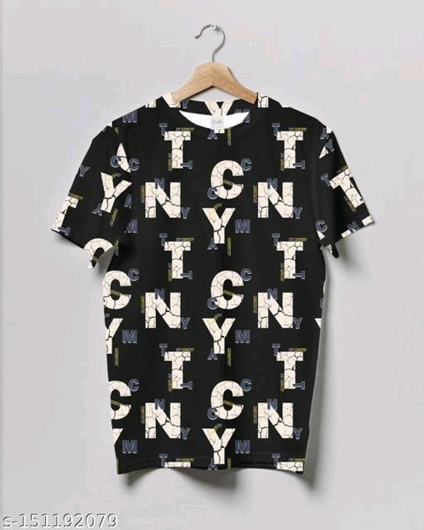 Crastic Men's Printed Round Neck T-shirt - XL