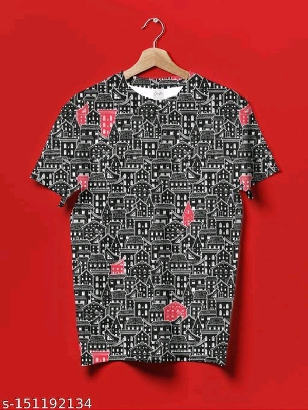 Crastic Men's Printed Round Neck T-shirt - XL